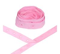 M METERXITY Plastic Snap Buttons, 2 Yards Plastic Snaps, Polyester Tape Hook & Eye Zipper Popper Press Stud Fastener for Sewing/Clothes/Fabric/DIY Craft [Pink, 25mm Spacing]