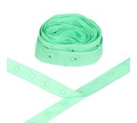 M METERXITY Plastic Snap Buttons, 2 Yards Plastic Snaps, Polyester Tape Hook & Eye Zipper Popper Press Stud Fastener for Sewing/Clothes/Fabric/DIY Craft [Grass Green, 25mm Spacing]