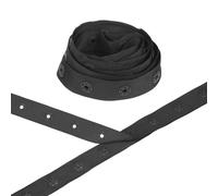 M METERXITY Plastic Snap Buttons, 2 Yards Plastic Snaps, Polyester Tape Hook & Eye Zipper Popper Press Stud Fastener for Sewing/Clothes/Fabric/DIY Craft [Black, 25mm Spacing]