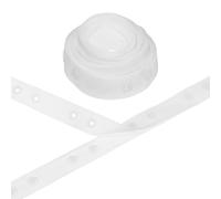 M METERXITY Plastic Snap Buttons, 2 Yards Plastic Snaps, Polyester Tape Hook & Eye Zipper Popper Press Stud Fastener for Sewing/Clothes/Fabric/DIY Craft [Off White, 36mm Spacing]