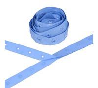 M METERXITY Plastic Snap Buttons, 2 Yards Plastic Snaps, Polyester Tape Hook & Eye Zipper Popper Press Stud Fastener for Sewing/Clothes/Fabric/DIY Craft [Blue, 25mm Spacing]