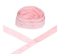 M METERXITY Plastic Snap Buttons, 2 Yards Plastic Snaps, Polyester Tape Hook & Eye Zipper Popper Press Stud Fastener for Sewing/Clothes/Fabric/DIY Craft [Light Pink, 25mm Spacing]