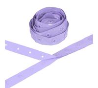M METERXITY Plastic Snap Buttons, 2 Yards Plastic Snaps, Polyester Tape Hook & Eye Zipper Popper Press Stud Fastener for Sewing/Clothes/Fabric/DIY Craft [Light Purple, 25mm Spacing]