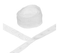 M METERXITY Plastic Snap Buttons, 2 Yards Plastic Snaps, Polyester Tape Hook & Eye Zipper Popper Press Stud Fastener for Sewing/Clothes/Fabric/DIY Craft [Off White, 25mm Spacing]