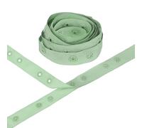 M METERXITY Plastic Snap Buttons, 2 Yards Plastic Snaps, Polyester Tape Hook & Eye Zipper Popper Press Stud Fastener for Sewing/Clothes/Fabric/DIY Craft [Bean Green, 36mm Spacing]