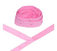 M METERXITY Plastic Snap Buttons, 2 Yards Plastic Snaps, Polyester Tape Hook & Eye Zipper Popper Press Stud Fastener for Sewing/Clothes/Fabric/DIY Craft [Rouge Pink, 25mm Spacing]