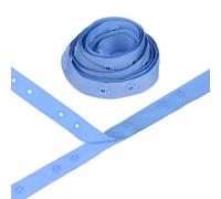 M METERXITY Plastic Snap Buttons, 2 Yards Plastic Snaps, Polyester Tape Hook & Eye Zipper Popper Press Stud Fastener for Sewing/Clothes/Fabric/DIY Craft [Blue, 36mm Spacing]