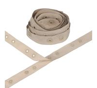 M METERXITY Plastic Snap Buttons, 2 Yards Plastic Snaps, Polyester Tape Hook & Eye Zipper Popper Press Stud Fastener for Sewing/Clothes/Fabric/DIY Craft [Dark Brown, 36mm Spacing]