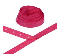 M METERXITY Plastic Snap Buttons, 2 Yards Plastic Snaps, Polyester Tape Hook & Eye Zipper Popper Press Stud Fastener for Sewing/Clothes/Fabric/DIY Craft [Red, 25mm Spacing]