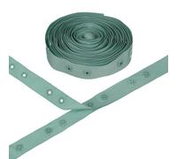M METERXITY Plastic Snap Buttons, 5 Yards Plastic Snaps, Polyester Tape Hook & Eye Zipper Popper Press Stud Fastener for Sewing/Clothes/Fabric/DIY Craft [Army Green, 36mm Spacing]