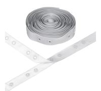 M METERXITY Plastic Snap Buttons, 5 Yards Plastic Snaps, Polyester Tape Hook & Eye Zipper Popper Press Stud Fastener for Sewing/Clothes/Fabric/DIY Craft [Gray, 36mm Spacing]