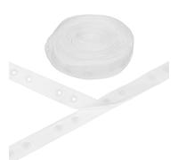 M METERXITY Plastic Snap Buttons, 5 Yards Plastic Snaps, Polyester Tape Hook & Eye Zipper Popper Press Stud Fastener for Sewing/Clothes/Fabric/DIY Craft [Off White, 36mm Spacing]