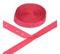 M METERXITY Plastic Snap Buttons, 5 Yards Plastic Snaps, Polyester Tape Hook & Eye Zipper Popper Press Stud Fastener for Sewing/Clothes/Fabric/DIY Craft [Bright Red, 36mm Spacing]