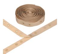 M METERXITY Plastic Snap Buttons, 5 Yards Plastic Snaps, Polyester Tape Hook & Eye Zipper Popper Press Stud Fastener for Sewing/Clothes/Fabric/DIY Craft [Brown, 36mm Spacing]