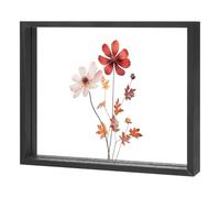 M METERXITY Pressed Flower Frame 8 x 10 Inch Wooden Double Acrylic, Black