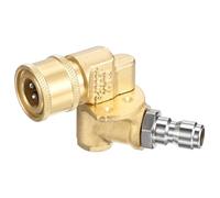 M METERXITY Pressure Washer Pivoting Coupler Kit, 180 Degree Gutter Cleaner Attachment with 5 Angles, Power Spray Nozzle Tips with Holder, 1/4" Quick Connect for Gutter