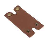 M METERXITY Razor Cover Protective Sheath - Double Edge Leather Safety Razor Protective Sheath Travel Cover, Apply to Shaver Razor (3.3 x 1.8 Inch, Brown)