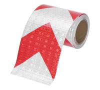 M METERXITY Reflective Tape, 3 Inch x 10 Feet Shining Star Red & White Waterproof High Visibility Self-Adhesive Tape for Trailers/Trucks/Apparel, Outdoor Warning Signs