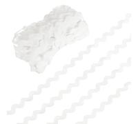 M METERXITY Rick Rack Trim, 10 Yard 10mm / 0.4 Inch Wave Bending Fringe Trimming Ribbon for Sewing/DIY Crafts/Clothes/Decoration, Polyester RIC Rac Trim [White]