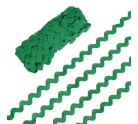 M METERXITY Rick Rack Trim, 10 Yard 10mm / 0.4 Inch Wave Bending Fringe Trimming Ribbon for Sewing/DIY Crafts/Clothes/Decoration, Polyester RIC Rac Trim [Green]