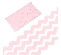 M METERXITY Rick Rack Trim, 10 Yard 25mm / 1 Inch Wave Bending Fringe Trimming Ribbon for Sewing/DIY Crafts/Clothes/Decoration, Polyester RIC Rac Trim [Pink]
