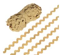 M METERXITY Rick Rack Trim, 25 Yard 10mm / 0.4 Inch Wave Bending Fringe Trimming Ribbon for Sewing/DIY Crafts/Clothes/Decoration, Polyester RIC Rac Trim [Khaki]