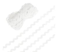 M METERXITY Rick Rack Trim, 25 Yard 10mm / 0.4 Inch Wave Bending Fringe Trimming Ribbon for Sewing/DIY Crafts/Clothes/Decoration, Polyester RIC Rac Trim [White]