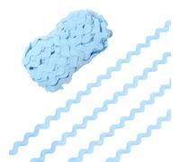 M METERXITY Rick Rack Trim, 25 Yard 10mm / 0.4 Inch Wave Bending Fringe Trimming Ribbon for Sewing/DIY Crafts/Clothes/Decoration, Polyester RIC Rac Trim [Light Blue]