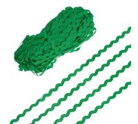 M METERXITY Rick Rack Trim, 28 Yard 5mm / 0.2 Inch Wave Bending Fringe Trimming Ribbon for Sewing/DIY Crafts/Clothes/Decoration, Polyester RIC Rac Trim [Dark Green]