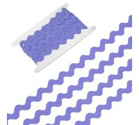 M METERXITY Rick Rack Trim, 5 Yard 15mm / 0.6 Inch Wave Bending Fringe Trimming Ribbon for Sewing/DIY Crafts/Clothes/Decoration, Polyester RIC Rac Trim [Dark Purple]