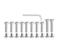 M METERXITY Roller Wheel Screw Repair Kit - Inline Skate Axle Screw Replacement Parts Hardware Tools Kit with Wrench for Roller Skates Daily Repair (Silver)