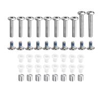 M METERXITY Roller Wheel Screw Repair Kit - Inline Skate Axle Screw Replacement Parts Hardware Tools Kit with Wrench for Roller Skates Repair (Silver)