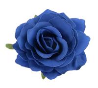 M METERXITY Rose Hair Clip, 4.33 Inch Flower Hairpin Fabric Floral Brooch for Bridal Wedding/Party/Women, 11cm, Sapphire