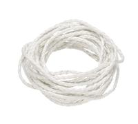M METERXITY Round Braided Leather Cord, 5 Yards 4mm Four-Strand Faux Beading String Rope Bolo Tie 5 Meters Long for Jewelry Making/DIY Crafts, String Macrame Bracelet Thread [White]