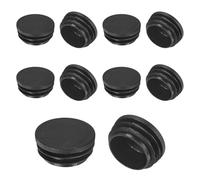 M METERXITY Round Plastic Hole Plugs 1.5" (38mm) OD Tubing End Caps 10pcs | For 36mm ID Round Tube,for Patio/Chairs/Fences,Metal Tubing Leg Cap,Furniture Pipe Insert Sliders Glides