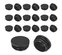 M METERXITY Round Plastic Hole Plugs 1.5" (38mm) OD Tubing End Caps 20pcs | For 36mm ID Round Tube,for Patio/Chairs/Fences,Metal Tubing Leg Cap,Furniture Pipe Insert Sliders Glides