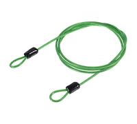 M METERXITY Security Cable - Plastic Coated Steel Locking Rope Apply to Outdoor/Bicycle/Travel (2.5mmx1m, Green)