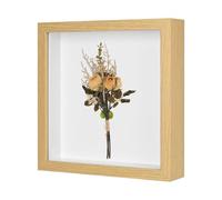 M METERXITY Shadow Box Frame (9 x 9 Inch, Natural) - Wooden Dried Flower Photo Frame, Memory Box Display Case with Felt Back, Apply to Flower/Tickets/Photos/Memorabilia DIY