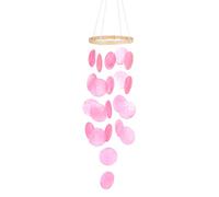 M METERXITY Shell Wind Chime for Outside, Seashell Wind Chime Sea Glass Shell Wind Chime for Outside/Patio/Garden/Porch Decor, Handcrafted Wind Chime [Pink]
