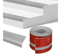 M METERXITY Stair Edge Trim 10FT Vinyl Rubber Stair Nosing Non-Slip Self Adhesive Stair Edge Trim Strips Staircase Step Edge Protector for Indoor/Outdoor Stairs [Grey,1.38 Inch]