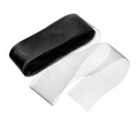 M METERXITY Stiff Horsehair Braid 4 Inch Wide 50 Yards Soft Polyester Horsehair Braid Roll for Wedding Dress/Dance Formal Dress Accessories/Skirt Boning Sewing Shaping [Black]