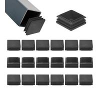 M METERXITY Tubing End Caps 38 x 38mm Square Hole Plugs Inserts 20-Pack | Plastic,for Chair Leg/Bar Stool/Fitness Equipment,Chair Glides Fence Plug Floor Protectors