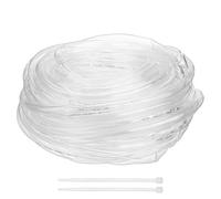 M METERXITY Vinyl Tubing 12mm ID x 14mm OD 100ft Flexible Plastic Tube with 2 Hose Ties, Lightweight Hybrid PVC Hose for Water Gardening/Airline/Aquarium Tubing [Clear]