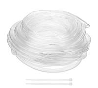 M METERXITY Vinyl Tubing 16mm ID x 19mm OD 100ft Flexible Plastic Tube with 2 Hose Ties, Lightweight Hybrid PVC Hose for Water Gardening/Airline/Aquarium Tubing [Clear]