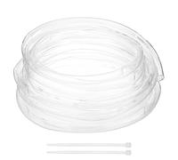 M METERXITY Vinyl Tubing 16mm ID x 19mm OD 30ft Flexible Plastic Tube with 2 Hose Ties, Lightweight Hybrid PVC Hose for Water Gardening/Airline/Aquarium Tubing [Clear]