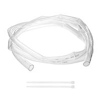 M METERXITY Vinyl Tubing 20mm ID x 24mm OD 10ft Flexible Plastic Tube with 2 Hose Ties, Lightweight Hybrid PVC Hose for Water Gardening/Airline/Aquarium Tubing [Clear]
