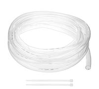 M METERXITY Vinyl Tubing 20mm ID x 24mm OD 30ft Flexible Plastic Tube with 2 Hose Ties, Lightweight Hybrid PVC Hose for Water Gardening/Airline/Aquarium Tubing [Clear]