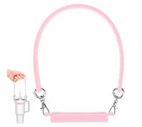M METERXITY Water Bottle Handle, 12.2 Inch Silicone Portable Water Bottle Sling Carrier, Holder with Straps for Stanley Cup/Most 8-40oz Cups Accessories [Pink]