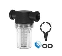 M METERXITY Water Pump Strainer with 20 Mesh Stainless Steel Filter Screen, 1/2" Inch Female NPT In-line Strainer for Garden Hose Outdoor RV Water Tank Pressure Washer [Black]