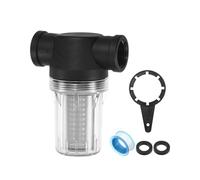 M METERXITY Water Pump Strainer with 40 Mesh Stainless Steel Filter Screen, 3/4" Inch Female NPT In-line Strainer for Garden Hose Outdoor RV Water Tank Pressure Washer [Black]